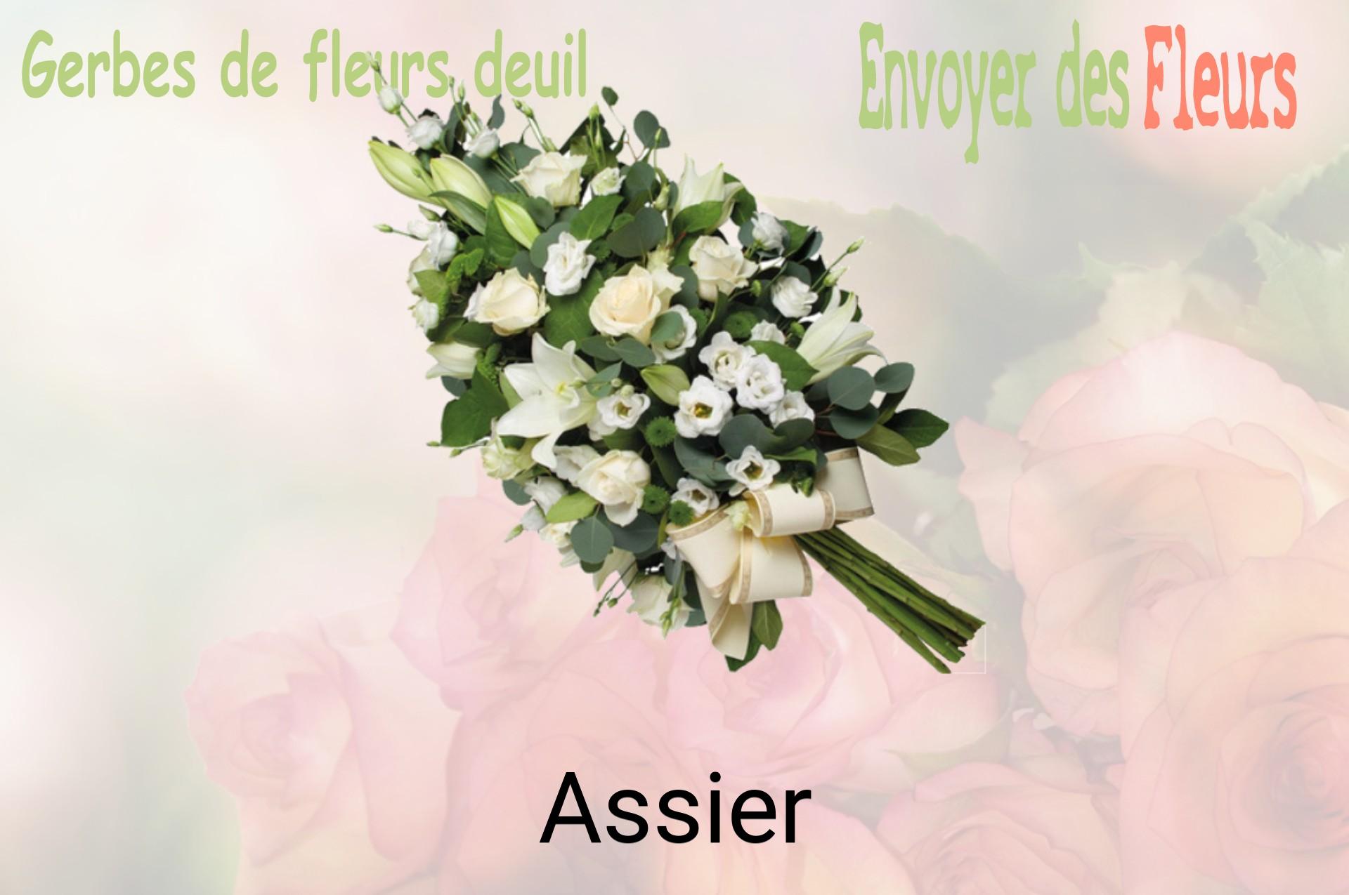 Gerbe de fleurs de deuil livrée à Assier